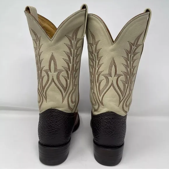 Tony Lama Size 6B Buckaroo Cowboy Boots Round Toe Sunset Renegade Leather