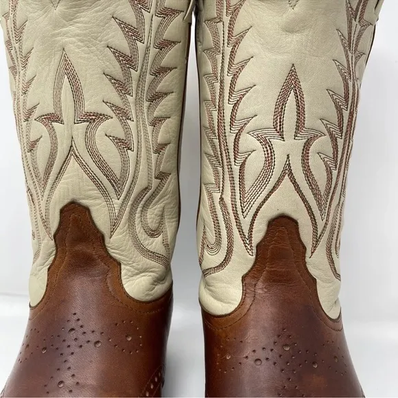 Tony Lama Size 6B Buckaroo Cowboy Boots Round Toe Sunset Renegade Leather