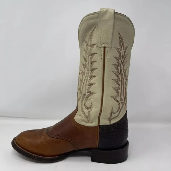 Tony Lama Size 6B Buckaroo Cowboy Boots Round Toe Sunset Renegade Leather