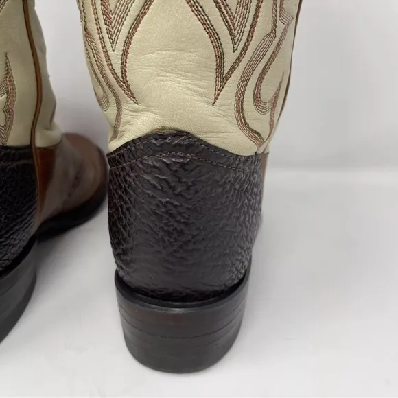 Tony Lama Size 6B Buckaroo Cowboy Boots Round Toe Sunset Renegade Leather