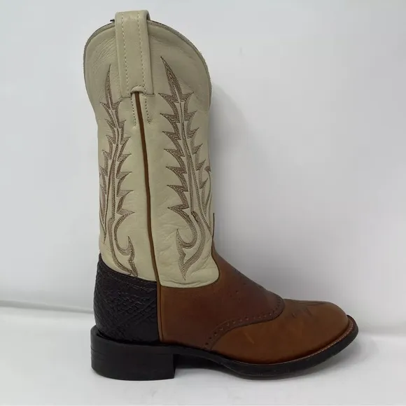Tony Lama Size 6B Buckaroo Cowboy Boots Round Toe Sunset Renegade Leather