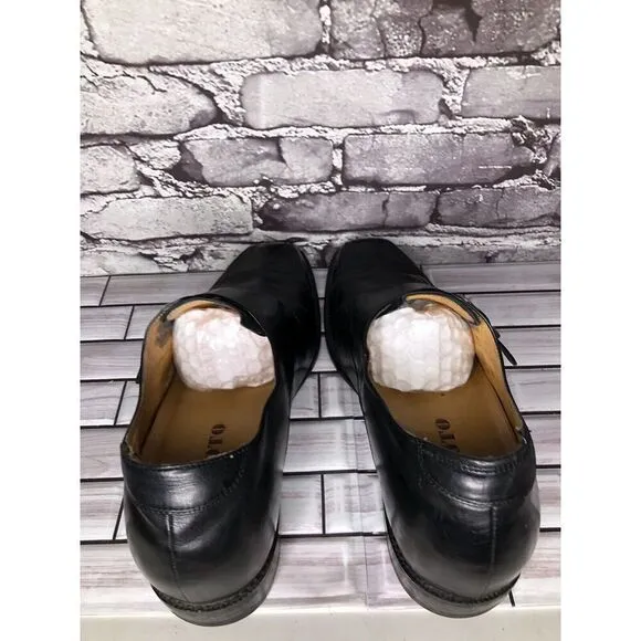 Toto Black Leather Monk Buckle Strap Loafers Dress Shoes Men’s Sz 10.5M US/44EU