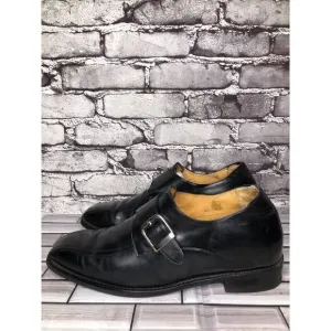 Toto Black Leather Monk Buckle Strap Loafers Dress Shoes Men’s Sz 10.5M US/44EU