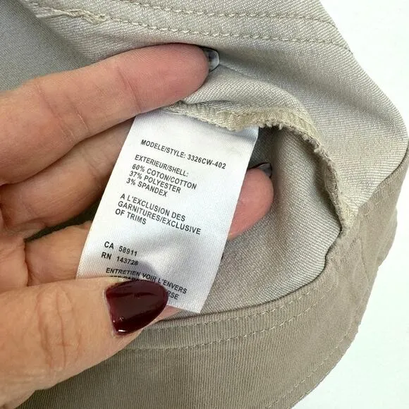 TRIBAL Stretch Utility Jacket Beige PS Cotton Blend Classic Minimalist Neutral