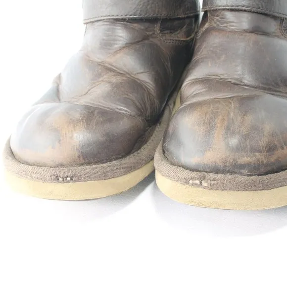Ugg Kensington Brown Leather Buckle Boots Size US Womens 9 Men 7 EU40