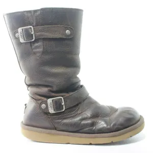 Ugg Kensington Brown Leather Buckle Boots Size US Womens 9 Men 7 EU40