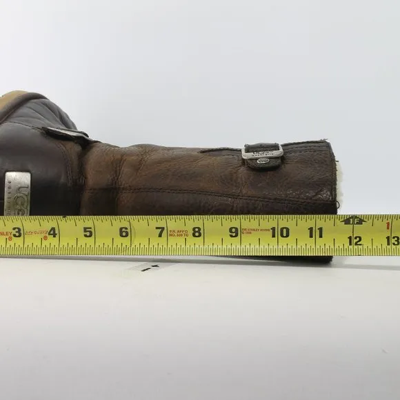 Ugg Kensington Brown Leather Buckle Boots Size US Womens 9 Men 7 EU40