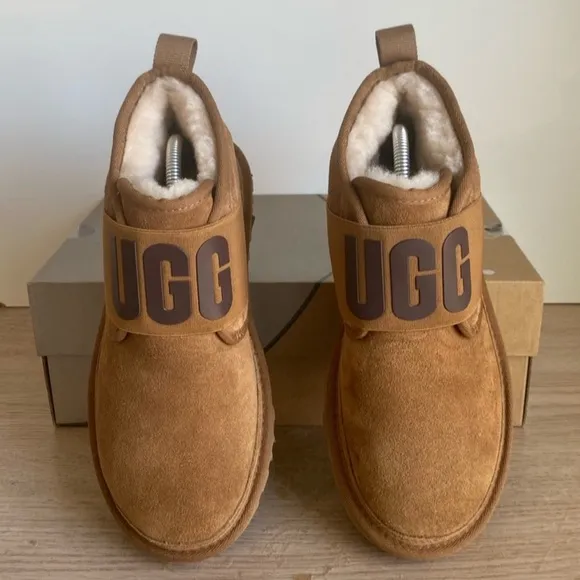 Ugg Neumel II Graphic Chestnut Suede Ankle Boots- SZ Men 6- Women 7.5