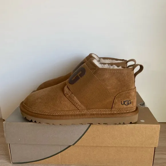 Ugg Neumel II Graphic Chestnut Suede Ankle Boots- SZ Men 6- Women 7.5