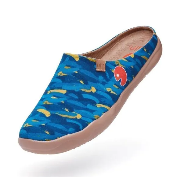 UIN Men's Mules Walking Casual Travel Shoes (Van Gogh w/ Cypresses V1 Slippers)