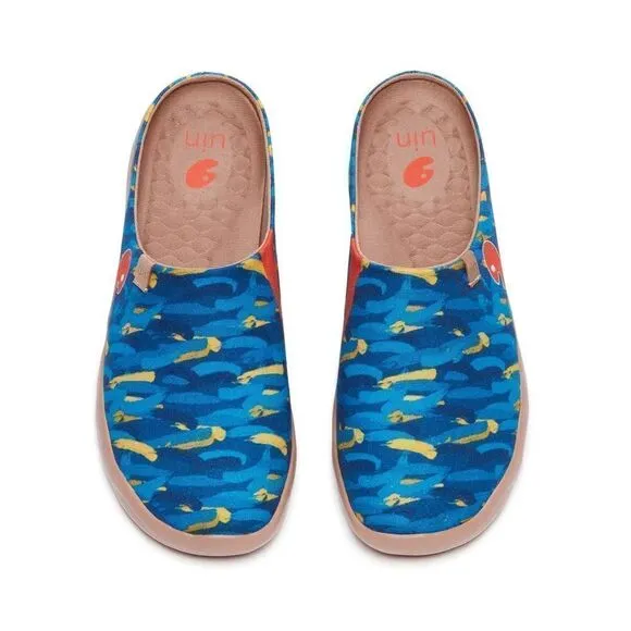 UIN Men's Mules Walking Casual Travel Shoes (Van Gogh w/ Cypresses V1 Slippers)