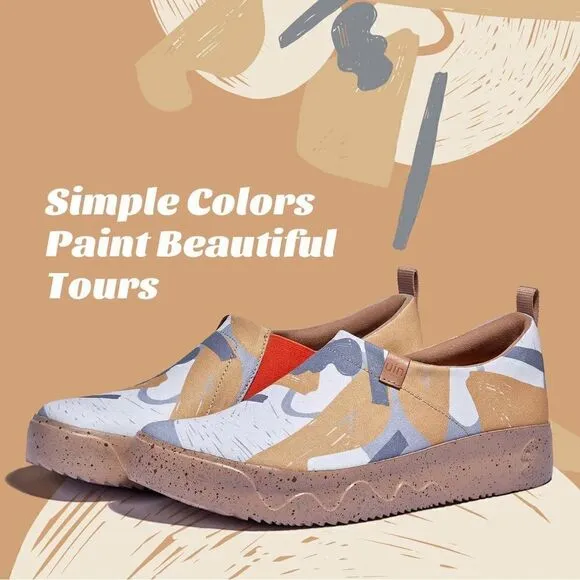 UIN Men's Travel Walking Shoes Casual Sneaker (Towns in the Desert Toledo IX)