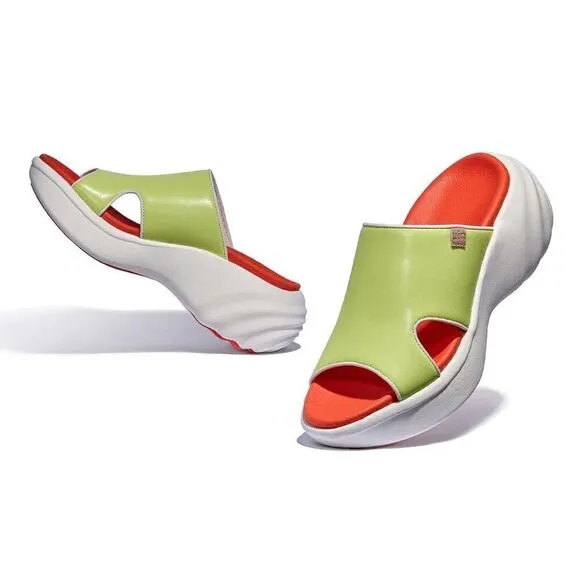 UIN Women's Summer Chunky Platform Slide Shoes (Sitges Ⅲ - Daiquiri Green)