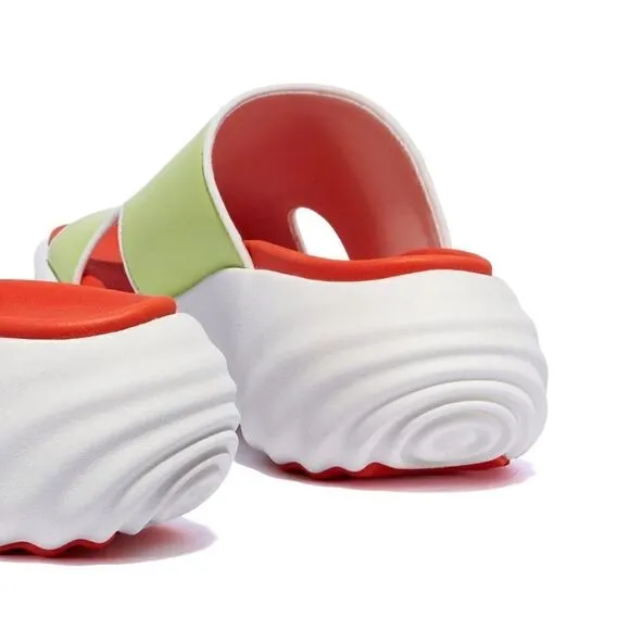 UIN Women's Summer Chunky Platform Slide Shoes (Sitges Ⅲ - Daiquiri Green)