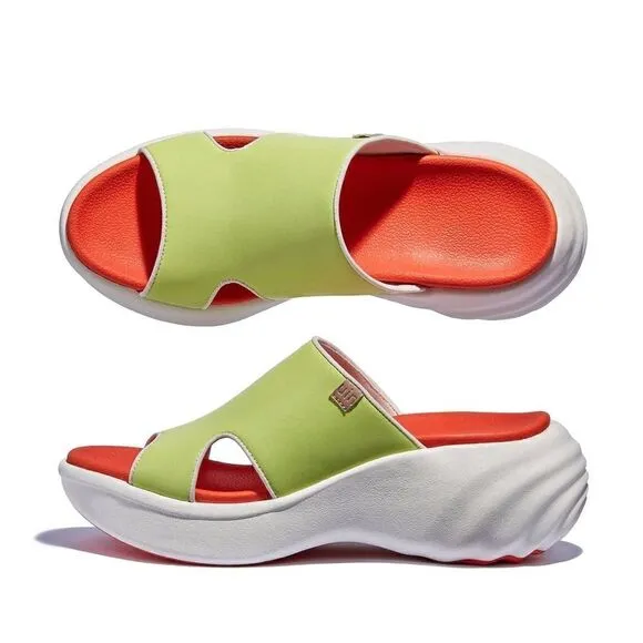 UIN Women's Summer Chunky Platform Slide Shoes (Sitges Ⅲ - Daiquiri Green)