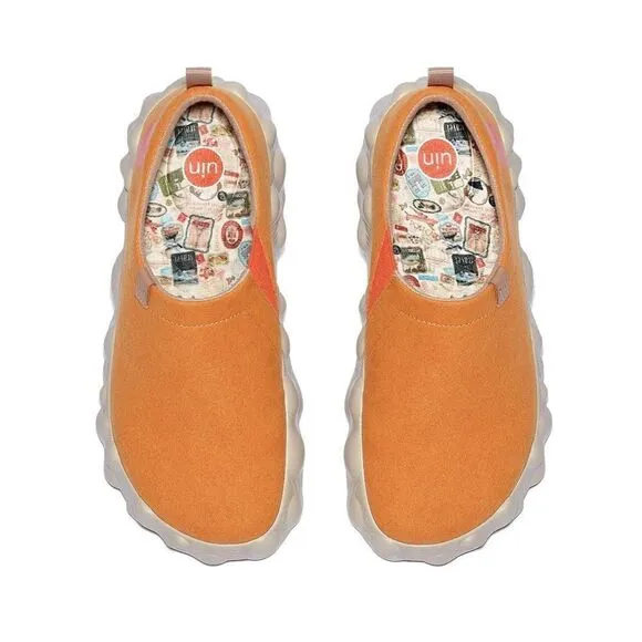 UIN Women's Travel Walking Shoes Slip On Casual Sneaker (Toledo 6- Desert Sun)