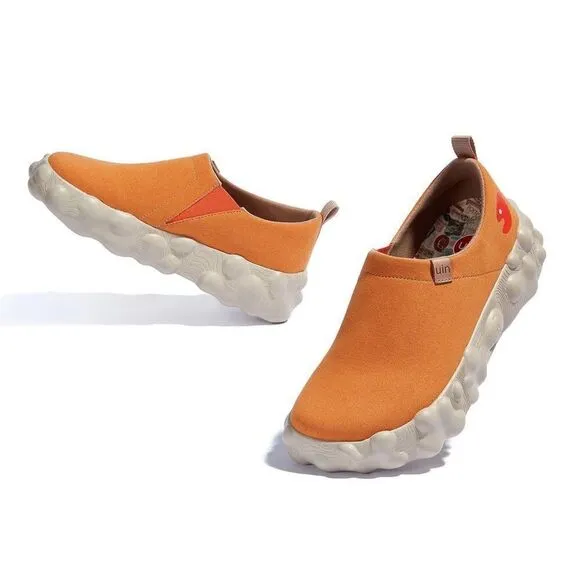 UIN Women's Travel Walking Shoes Slip On Casual Sneaker (Toledo 6- Desert Sun)