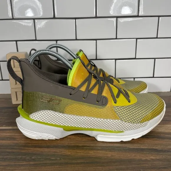 Under Armour Curry 7 Boys Size 5.5Y Shoes Multicolor HOVR Basketball Sneakers