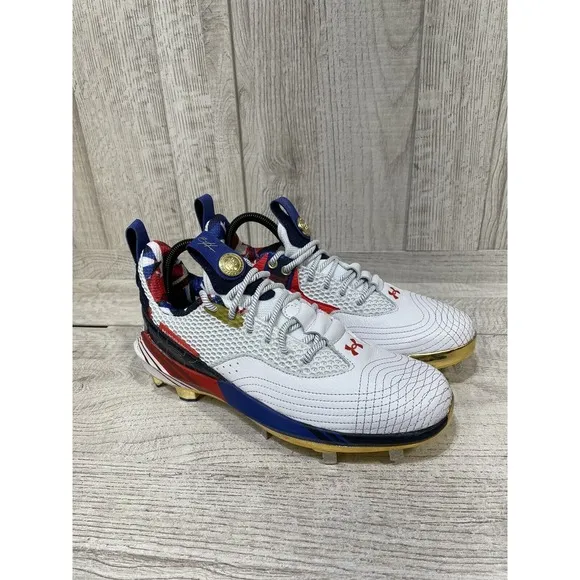 Under Armour Harper 7 USA ST HOVR Baseball Cleats 3025645-100 Men's Sz 7.5 New