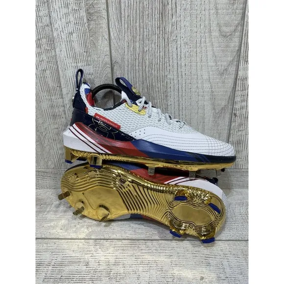 Under Armour Harper 7 USA ST HOVR Baseball Cleats 3025645-100 Men's Sz 7.5 New