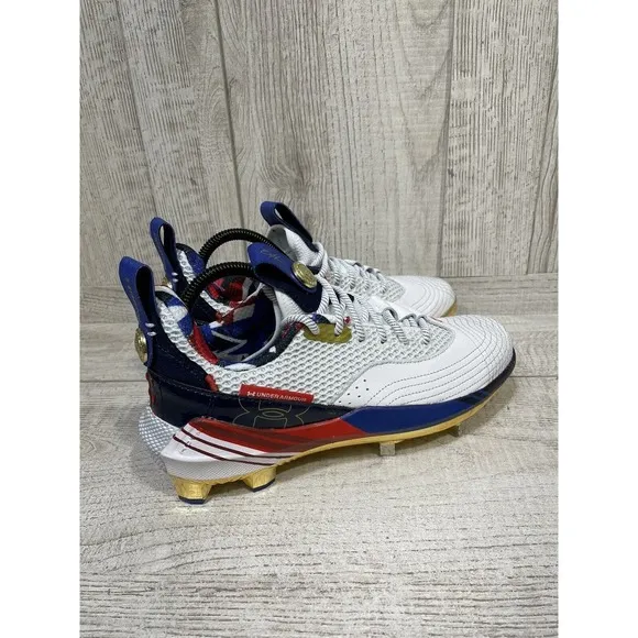 Under Armour Harper 7 USA ST HOVR Baseball Cleats 3025645-100 Men's Sz 7.5 New