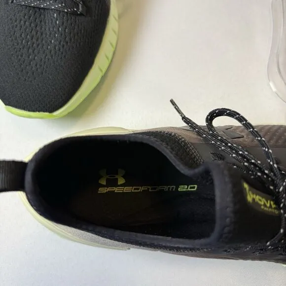 Under Armour HOVR Phantom SE Green Men’s Black Running Tennis Gym Sneakers 10.5