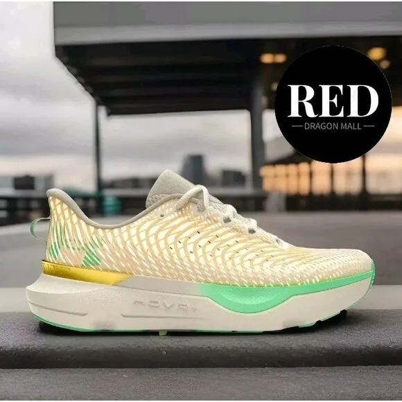 Under Armour Infinite Pro Running Shoes - Ivory/Green - Men's Size 9.5