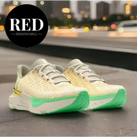 Under Armour Infinite Pro Running Shoes - Ivory/Green - Men's Size 9.5