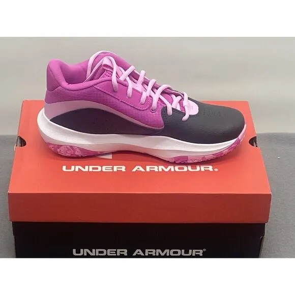 Under Armour Unisex UA GS Lockdown 7 Shoes Size 7Y Black/Pink