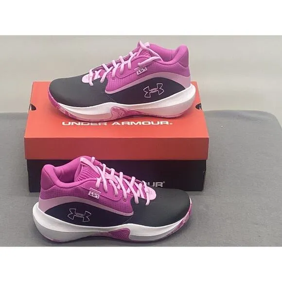 Under Armour Unisex UA GS Lockdown 7 Shoes Size 7Y Black/Pink