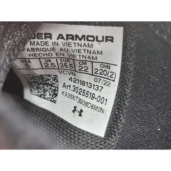 Under Armour Wmns HOVR Phantom 3 Reflect Black Bolt Red Shoes Size 5