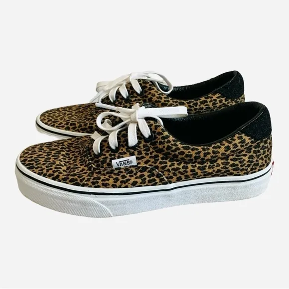 Unisex Shoes VANS Leopard Print Sneakers Lace Up Athletic Shoes Skateboard Shoes