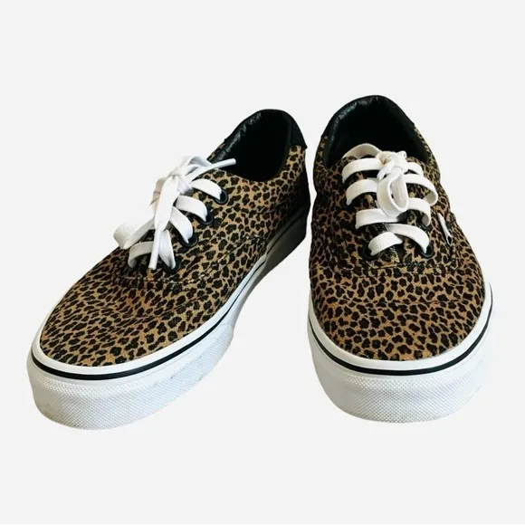 Unisex Shoes VANS Leopard Print Sneakers Lace Up Athletic Shoes Skateboard Shoes