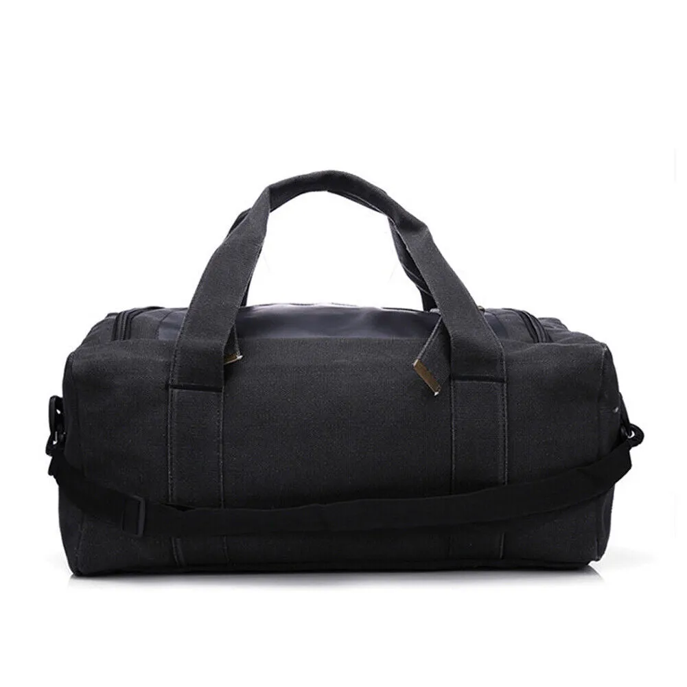 US 1-2Pc Sport Travel Luggage Handbag Tote Shoulder Military Canva Duffle GymBag