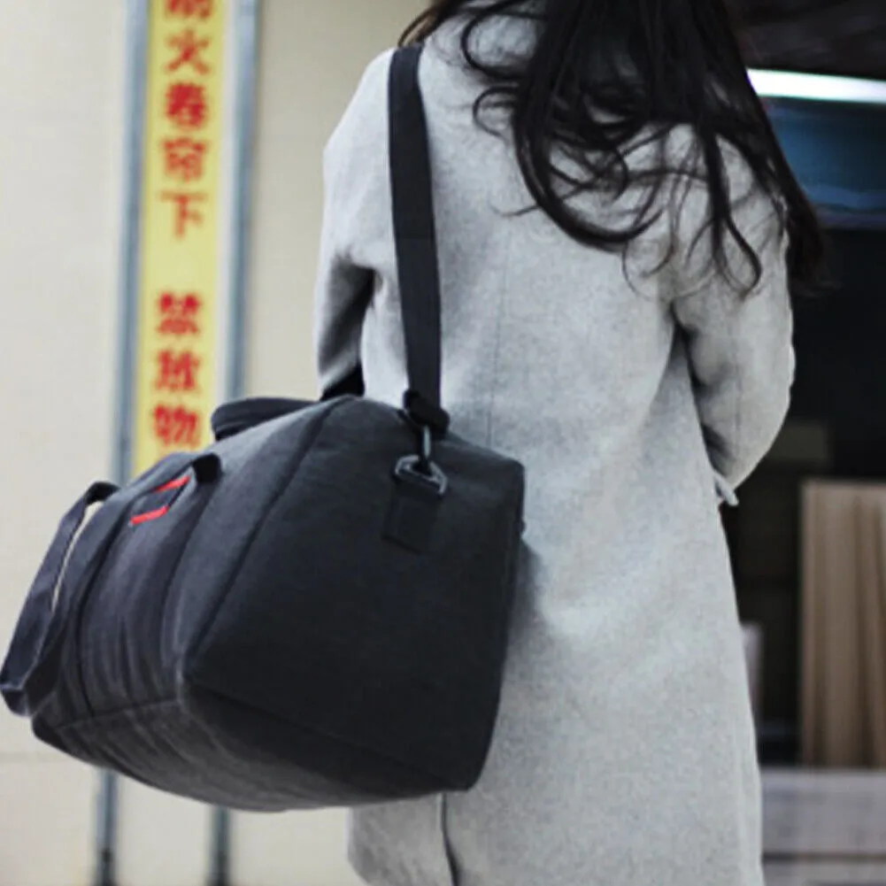 US 1-2Pc Sport Travel Luggage Handbag Tote Shoulder Military Canva Duffle GymBag