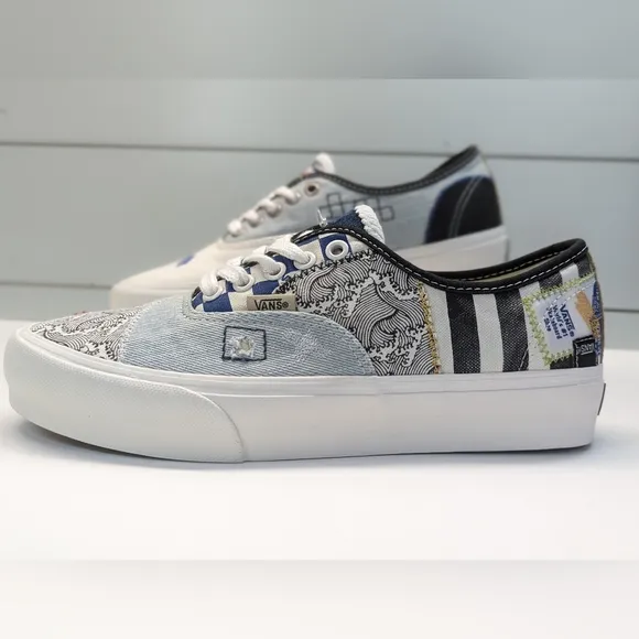 Vans Authentic VR3 Patchwork Grey Blue White Casual Fashion Skateboard sneakers