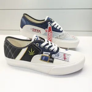 Vans Authentic VR3 Patchwork Grey Blue White Casual Fashion Skateboard sneakers