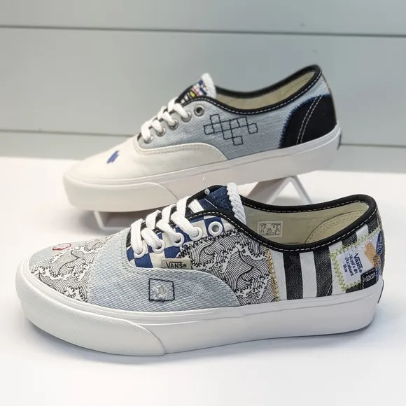 Vans Authentic VR3 Patchwork Grey Blue White Casual Fashion Skateboard sneakers