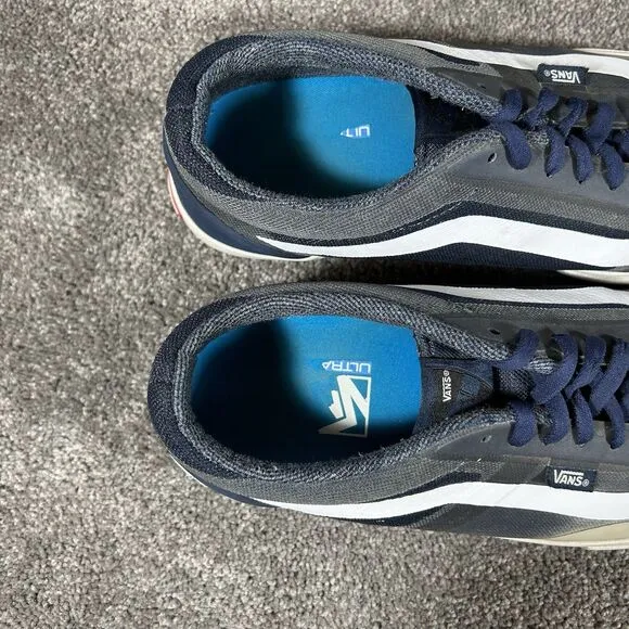 VANS AV Rapidweld Pro Navy Blue Gray Athletic Skate Shoes Mens Size 10
