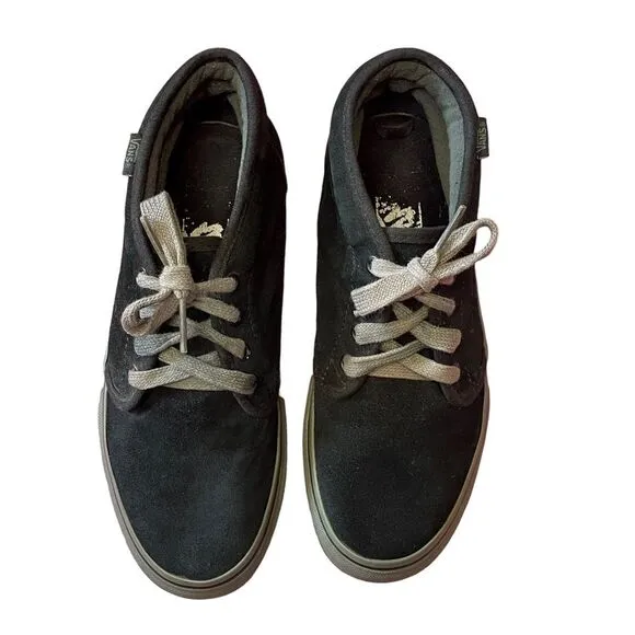 Vans Black Suede Chukka Pro Classic Skateboarding Shoes, size 8