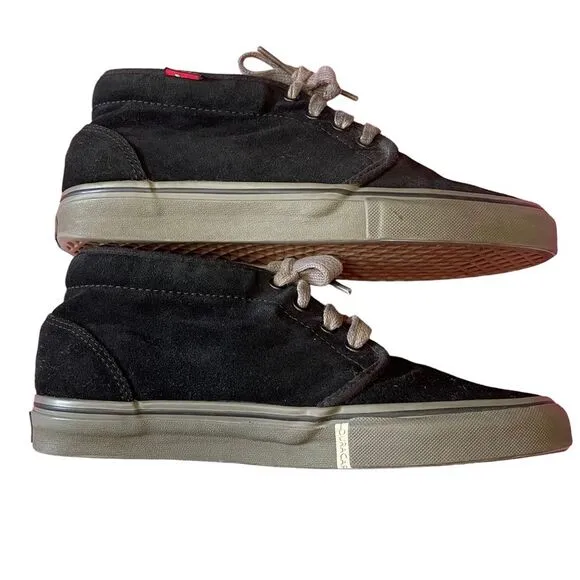 Vans Black Suede Chukka Pro Classic Skateboarding Shoes, size 8