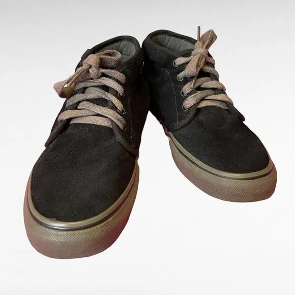 Vans Black Suede Chukka Pro Classic Skateboarding Shoes, size 8