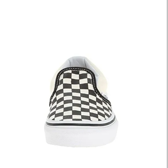 Vans Classic Checkerboard White &amp; Black Slip-On Sh