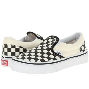 Vans Classic Checkerboard White &amp; Black Slip-On Sh