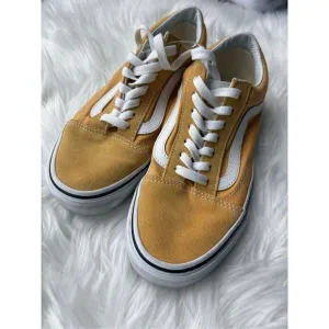Vans Classic Old Skool Skateboard Sneaker Yellow Shoes Sz men 5.5  womens 7