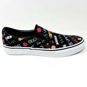 Vans Classic Slip On (Disruptive) Black True White Mens Casual Shoes