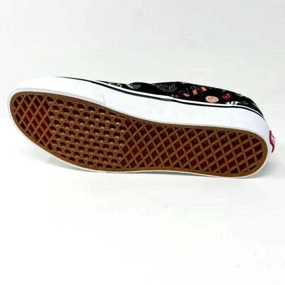Vans Classic Slip On (Disruptive) Black True White Mens Casual Shoes