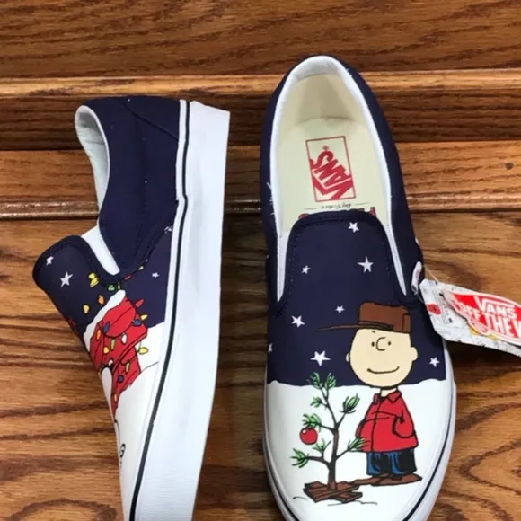 Vans Classic Slip On Peanuts Charlie Tree Shoes