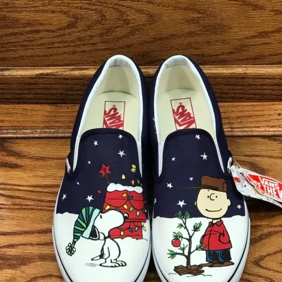 Vans Classic Slip On Peanuts Charlie Tree Shoes