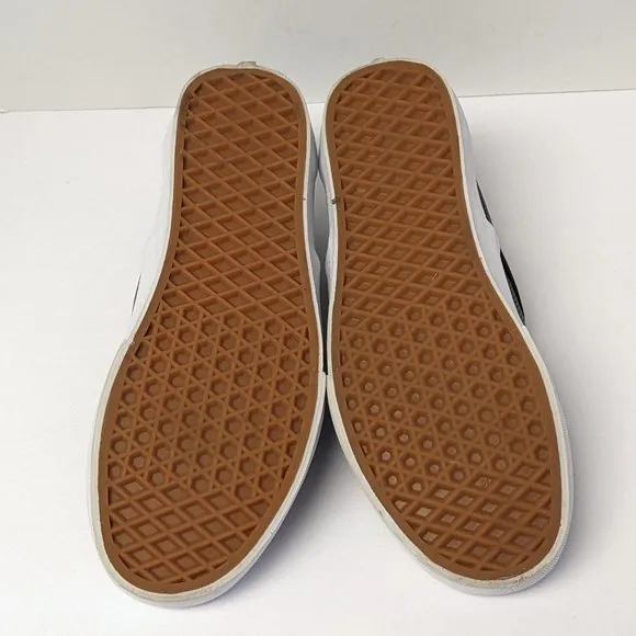 Vans Classic Slip-On Shoes, Black Perf Leather, Men’s 6.5